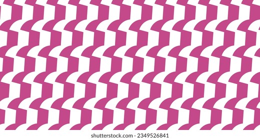 Pink and white stripes. Angular, alternating white-pink figures.
