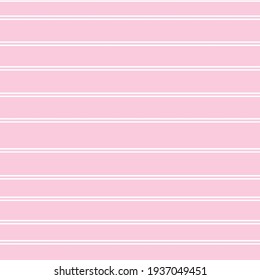 Pink and white stripes seamless Pattern - Horizontal pink and white stripes seamless pattern