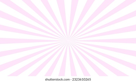 Pink and white sunburst background
