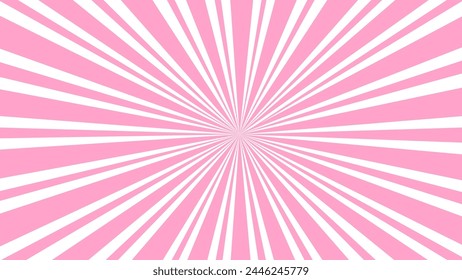 Pink and white sunburst background
