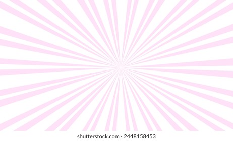 Pink and white sunburst background