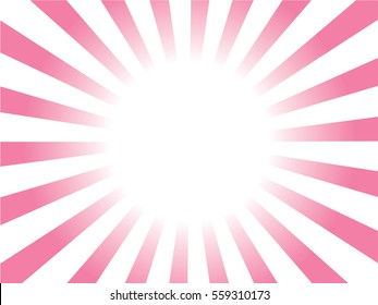 pink and white Sunburst Pattern. Sunburst background.  Vector illustration.
