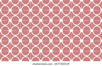 Pink and white two tone line circle ring seamless repeat pattern, seamless design for fabric printing, print flower patter