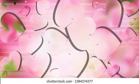 Pink and White Valentines Background Vector Image