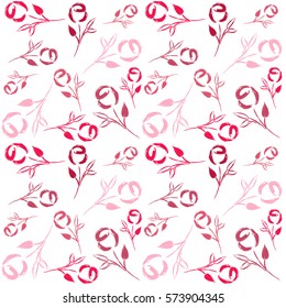 pink white vector texture with butterflies on Valentine's Day