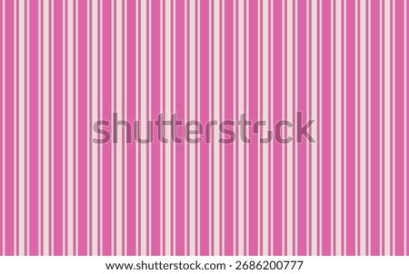 Pink and white vertical striped background with retro seamless pattern design