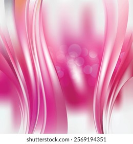Pink and White Vertical Wave Background Template Vector