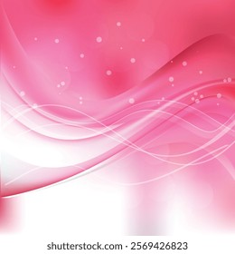 Pink White Wave Background Design