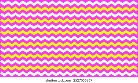 Pink, white, yellow zig zag luxury pattern background for banner design, brochures, logo, template, flyer, wall and many more. It is customizable file..