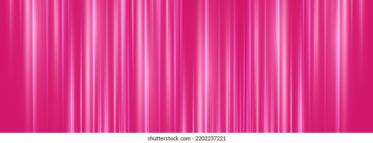 Pink wide abstract background. Pink modern abstract banner with vertical stripes. Vector illustration