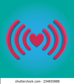 Pink wifi icon