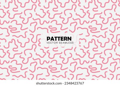 Pink wiggly lines vector design seamless repeat pattern