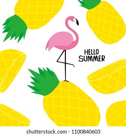  pink wild leaf and flamingo joyful spring summer,Fruit vector,illustration vector