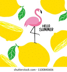  pink wild leaf and flamingo joyful spring summer,Fruit vector,illustration vector