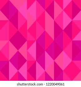 Pink windy background. Abstract geometric pattern of triangles.