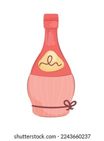 pink wine drink bottle icon