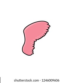 pink wing sign in flat style with black line