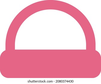 Pink winter hat, illustration, vector, on a white background.