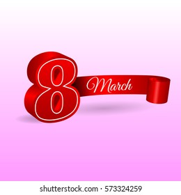 Pink woman day banner vector illustration eps 10