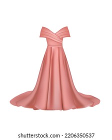  Pink woman dress. vector illustration