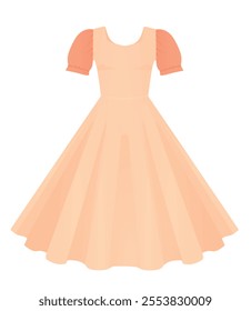 Pink  woman dress. vector illustration