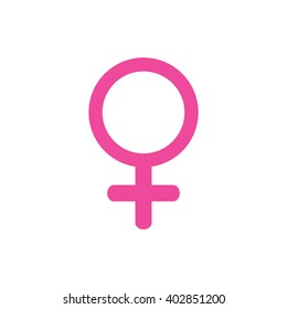 Pink Woman Gender Symbol Vector Icon Stock Vector (Royalty Free ...