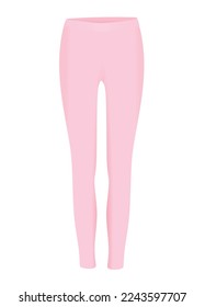 Pink woman leggings. vector illustration
