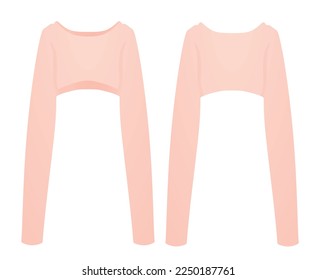 Pink  woman sweater. vector illustration