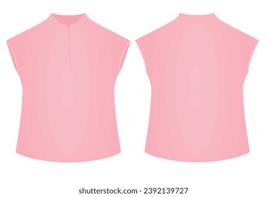 Pink  woman t shirt. vector