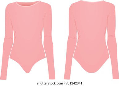 Pink women bodysuit. vector illustration