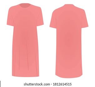 Pink  women dress. vector illustration