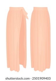 Pink women long sarongs. vector