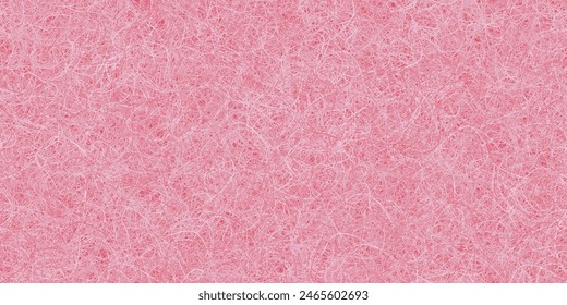 Pink wool rug made of tangled sheep hair as seamless pattern. Cozy felt carpet. Abstract vector uneven bg with hairball texture.