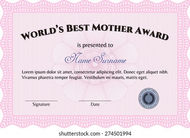 Best Mother Award Vector Illustrationprinter Friendly Stock Vector ...