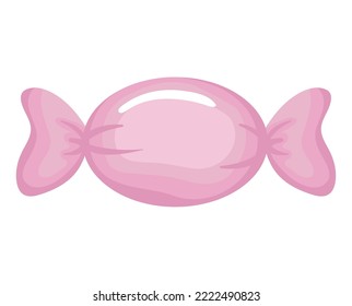 pink wrapped candy over white