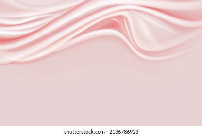 Fondo de plantilla de tela rosa arrugada rosa,diseño vectorial