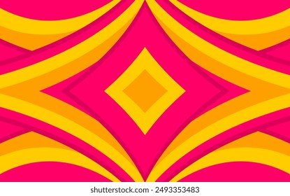 Pink and yellow abstract background banner with geometric shapes for banner, poster, flyer element vector design	