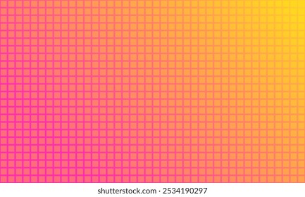 Pink and yellow abstract background with square pattern, modern geometric texture, overlay gradient	
