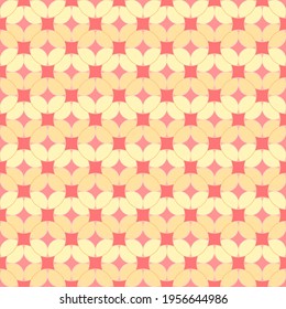 pink and yellow abstract circles. vector seamless pattern. baby repetitive background. fabric swatch. wrapping paper. continuous print. geometric shapes. design element for home decor, textile, cloth