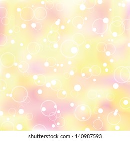 Pink yellow abstract mesh soft vector background with bubble elements
