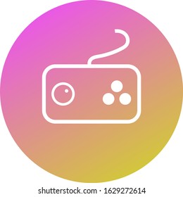 Pink and yellow arcade game flat icon