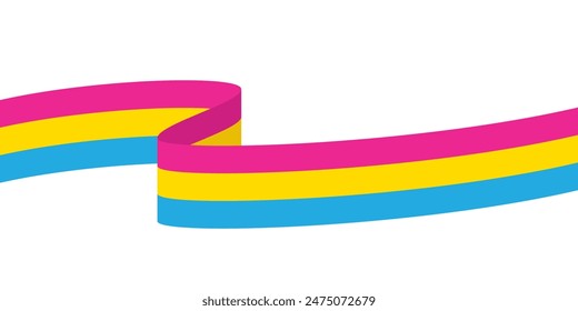 Fondo rosa, amarillo y azul, como los colores de la bandera pansexual. Concepto LGBTQI. Ilustración vectorial plana.