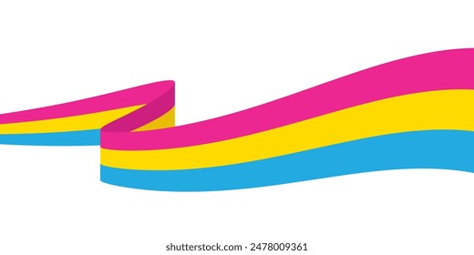 Fondo rosa, amarillo y azul, como los colores de la bandera pansexual. Concepto LGBTQI. Ilustración vectorial plana.

