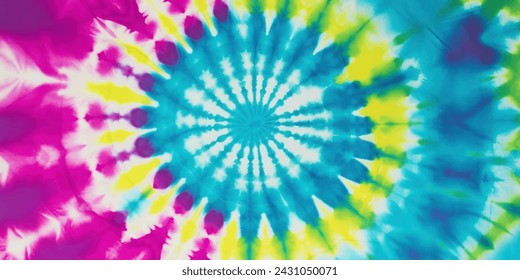 Pink, yellow, blue, green color fabric pattern ink , colorful tie dye pattern abstract background. Shibori, tie dye, abstract batik brush seamless and repeat pattern design.