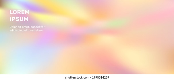Pink yellow blue presentation blurred holo background. Minimal banner digital backdrop vector design. Gradient motion elements modern poster layout.