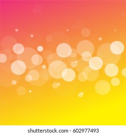 Pink and yellow bokeh abstract background vector 