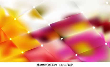 Pink and Yellow Bokeh Lights Background Vector Graphic