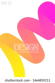 Pink yellow bright pattern, Modern abstract cover. A cool gradient shapes the composition. Eps10 vector.The futuristic design of the posters.
