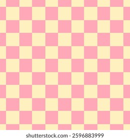 Pink and Yellow Checkered Pattern Background