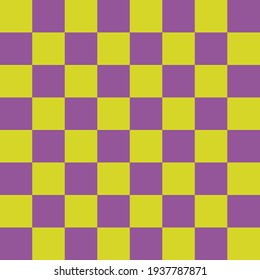 Pink Yellow Checkered Pattern. Vector Chess Mosaic Pink And Yellow Color Pattern.